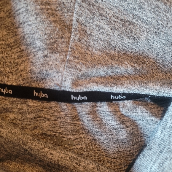 Hyba Grey Heathered Cowl Turtleneck Sweatshirt XL - Picture 7 of 7